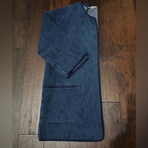 Eileen Fisher Navy Blue Textured Oversized Blazer large Pockets SZ Large NWOT - Picture 7 of 9